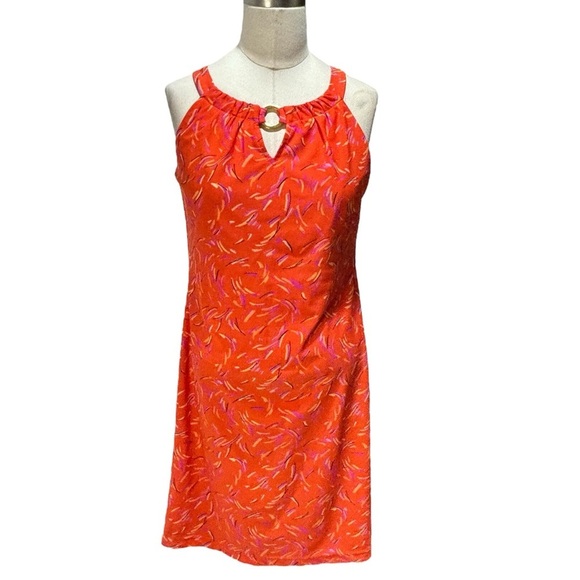 SARAH CAMPBELL Orange sleeveless Shift Dress size XS - Picture 1 of 9